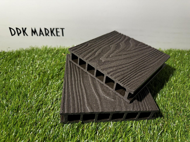 Террасная доска из ДПК Polywood Duo 3-D Венге 