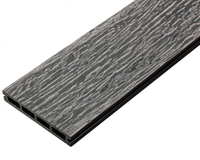 Террасная доска ДПК Outdoor 3D OLD WOOD / вельвет Графит